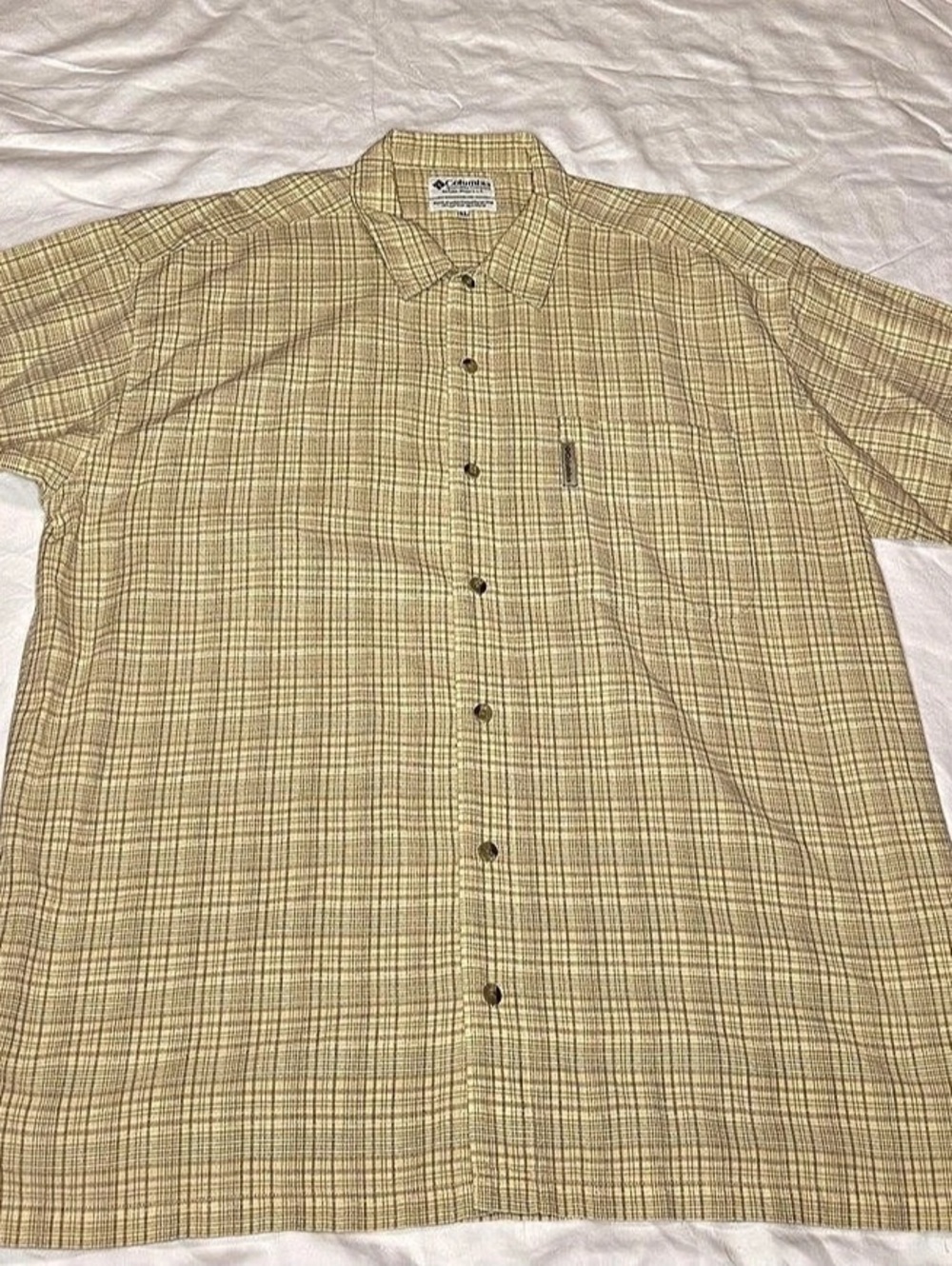 Columbia Men's Plaid Casual Button Down Shirt XL